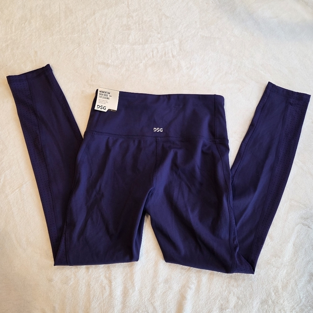 DSG Women's Momentum Perforated 7/8 Leggings - Purple Ink Size XS New Yoga Work - Picture 6 of 12